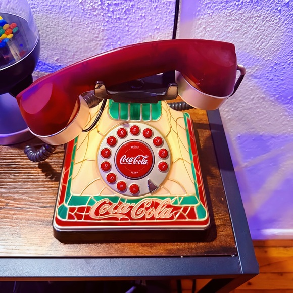 Coca Cola Retro Rotary Phone Collectible